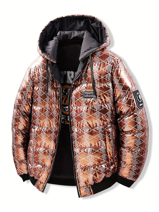 Men's Stylish Puffer Jacket - Thickened Warm