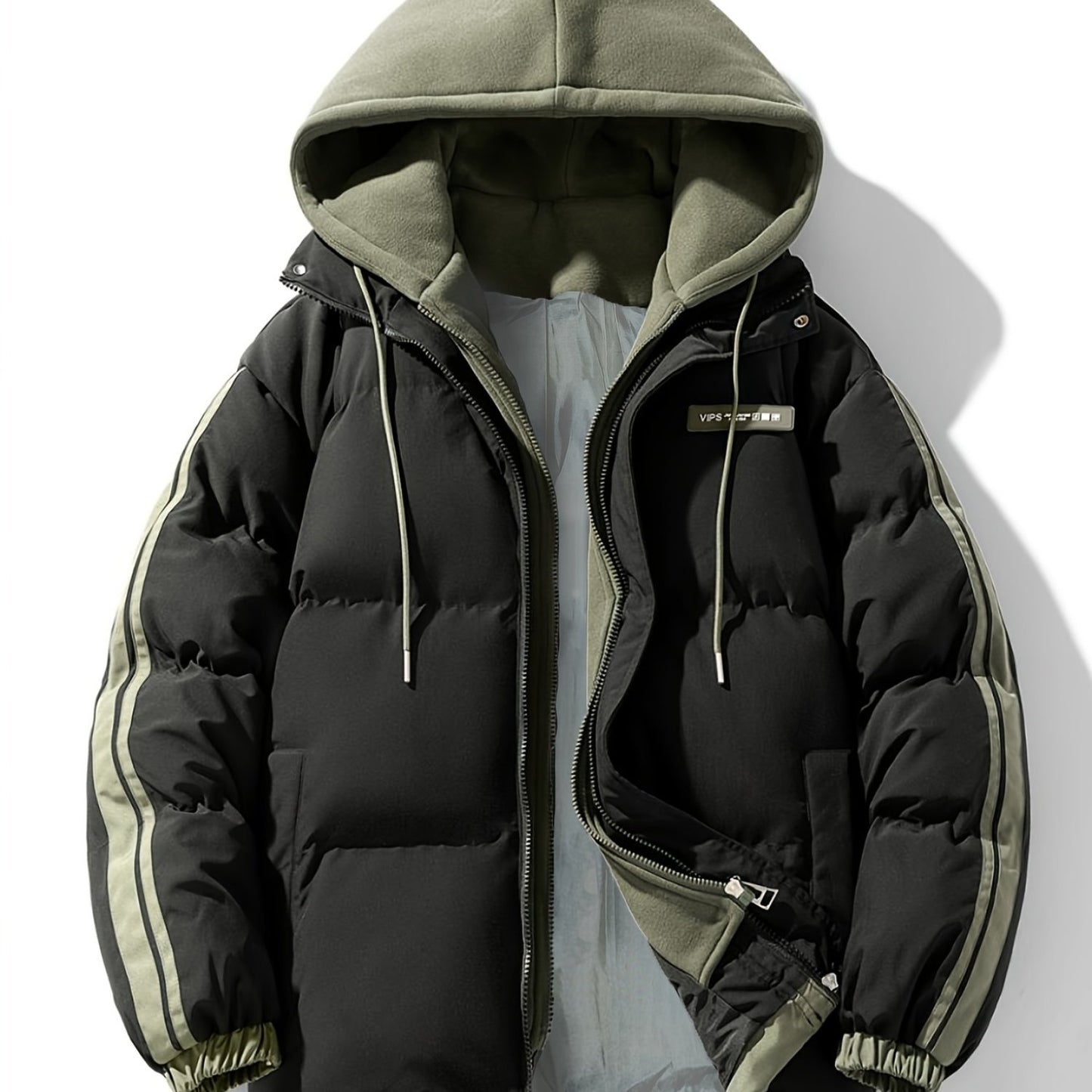 Plus Size Women's Skiing Coat - Warm Thick Hooded Two-Piece