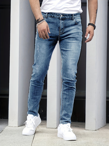 Men's Slim-Fit Stretch Denim - Button-Fly Skinny Jeans