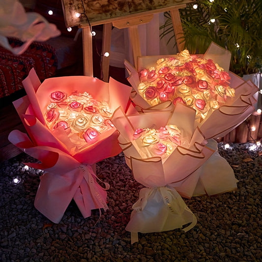 LED Rose Flower String Lights