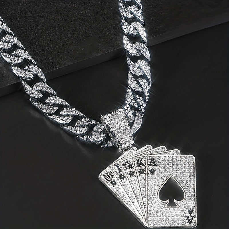 Poker Pendant + Cuban Chain