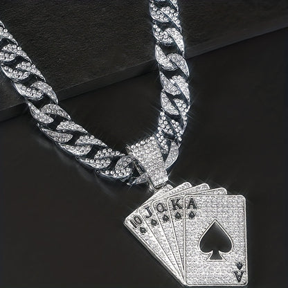 Poker Pendant + Cuban Chain