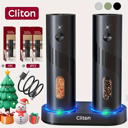 Electric Salt & Pepper Grinder - Rechargeable USB LED
