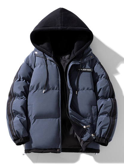 Plus Size Women's Skiing Coat - Warm Thick Hooded Two-Piece