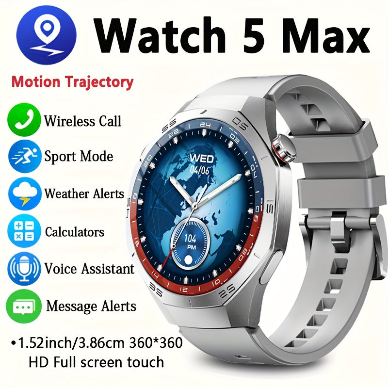 GPS GT5 Pro Men's Smartwatch - 3.86cm HD Display 100+ Sports