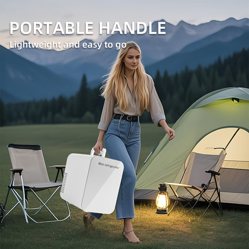 Mini-réfrigérateur pour camping-car 4 L - Glacière et chauffe-plats portables CA + 12 V CC