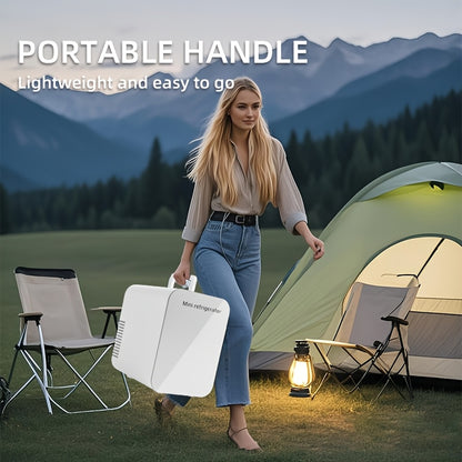 Mini-réfrigérateur pour camping-car 4 L - Glacière et chauffe-plats portables CA + 12 V CC