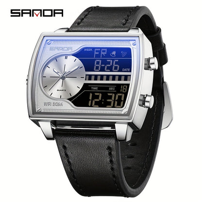 OFNS Men's Digital Watch - Multifunctional Electronic Timing Square