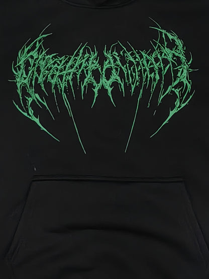 Men's Gothic Skull Print Zip Hoodie - Loose Fit with Pockets