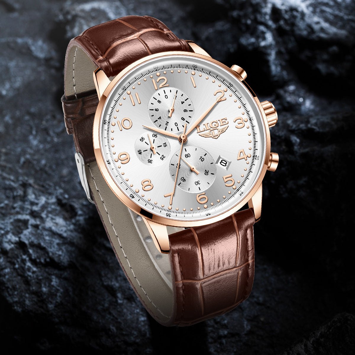 LIGE Men's Elegant Chronograph Watch