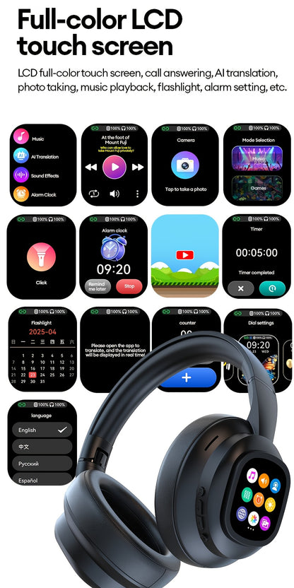 HYUNDAI HY-X1 PRO Multilingual Translator Headset - Smart AI Chat Assistant