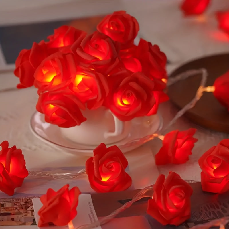 LED Rose Flower String Lights