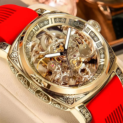 Retro Hollow Tourbillon Mechanical Watch