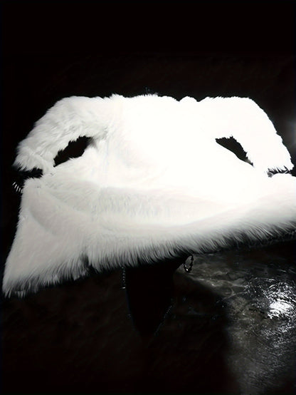 NØRVA Men's Long Faux Fur Trench Coat