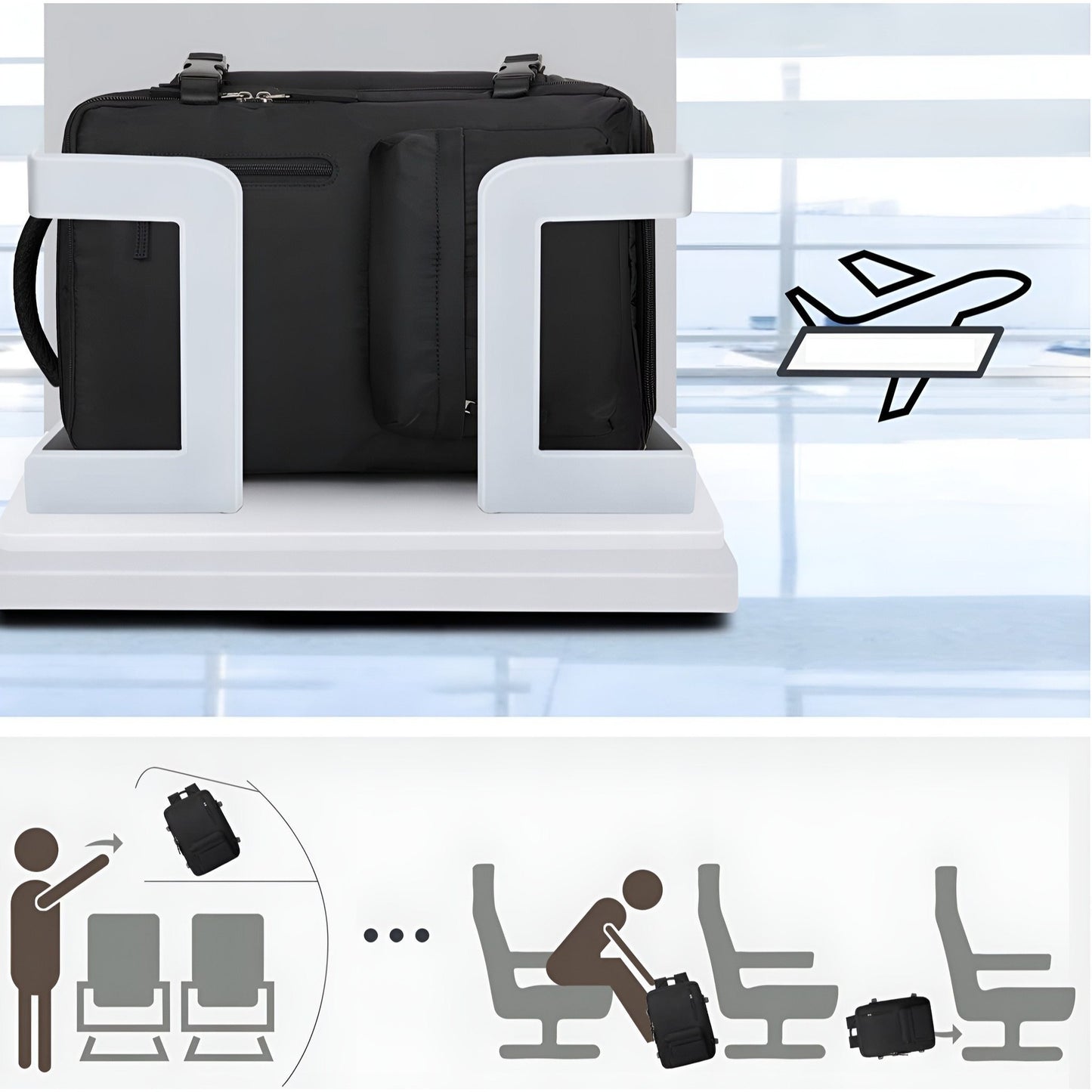 Ryanair 40x20x25 Airplane Backpack - Durable Cabin Hand Luggage