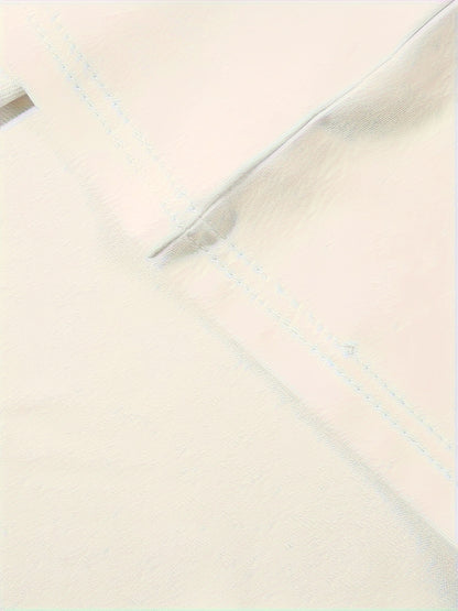 Relaxed T-Shirt - Geometric Print Cotton Blend