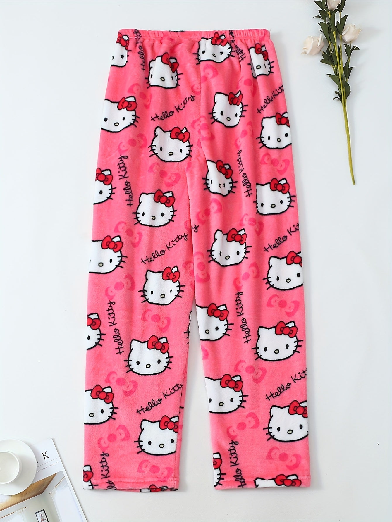 Hello Kitty Women's Flannel Sleep Pants - Thick Warm Winter