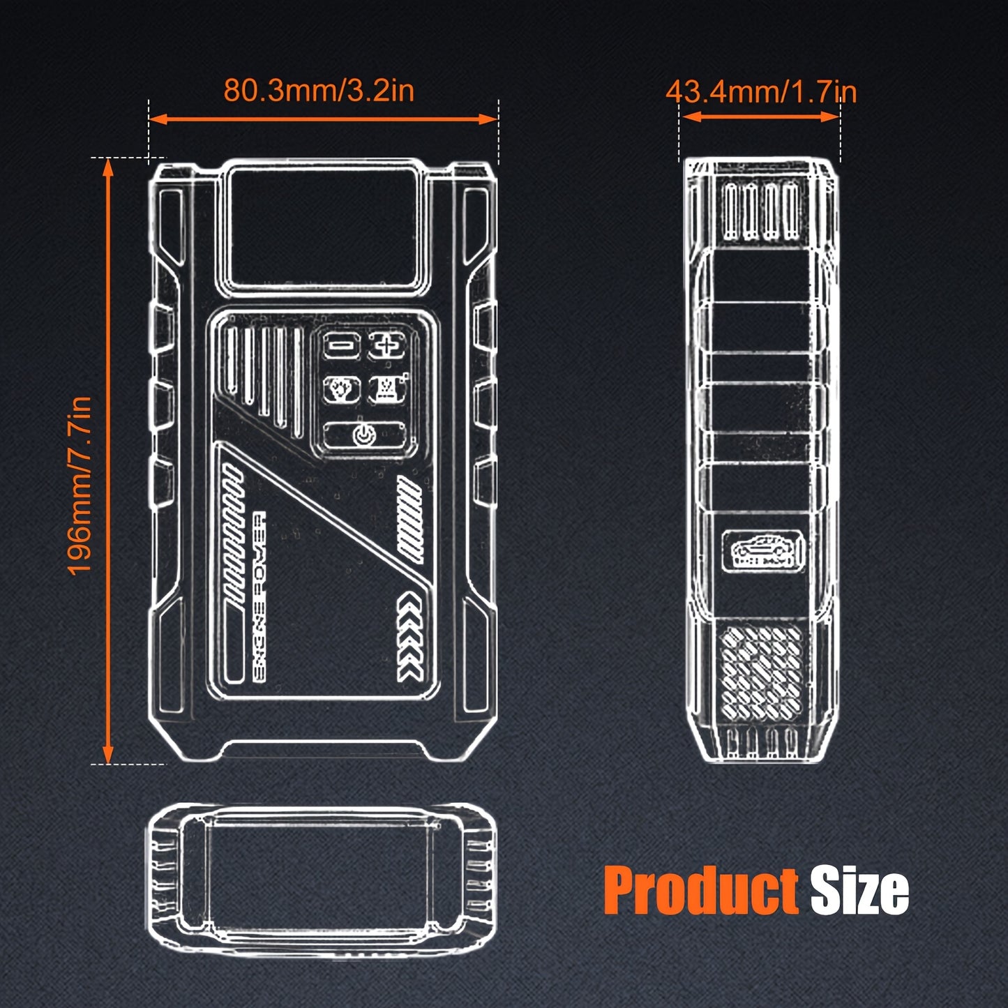 Démarreur de voiture SWAREY 12000mAh