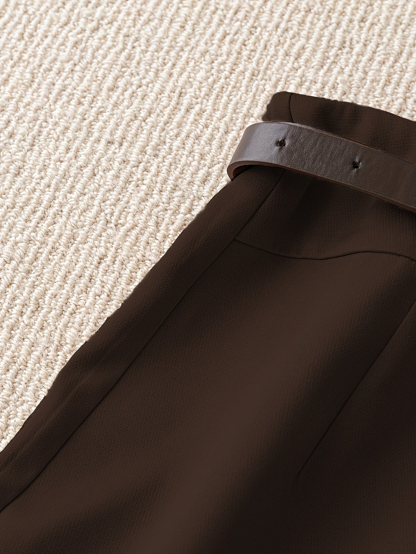 Women's Fashion Solid Color Shorts - Faux Pocket with Belt