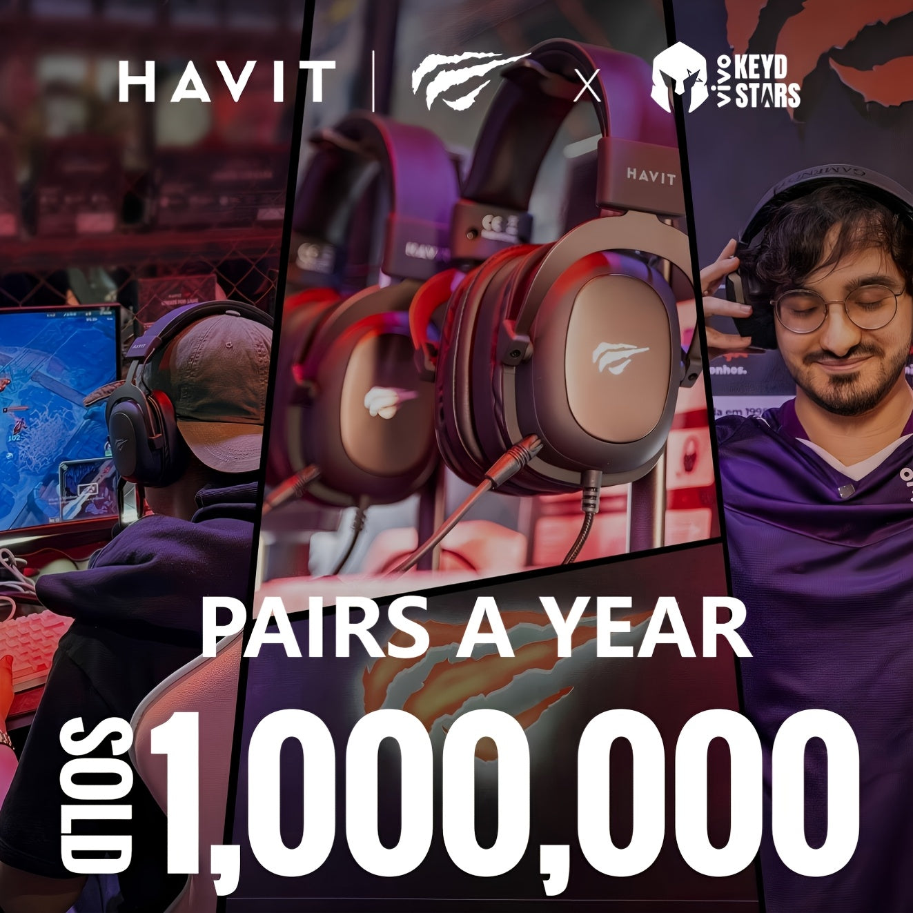 HAVIT Headset - Protein Leather Earmuffs with Detachable Mic