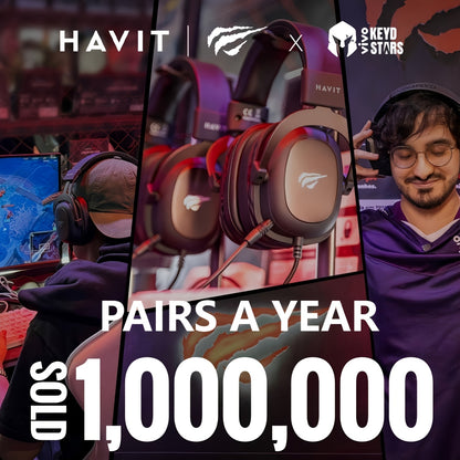 HAVIT Headset - Protein Leather Earmuffs with Detachable Mic