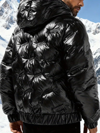 Men's Winter Puffer Jacket - Full-Zip Warm Coat Regular Fit