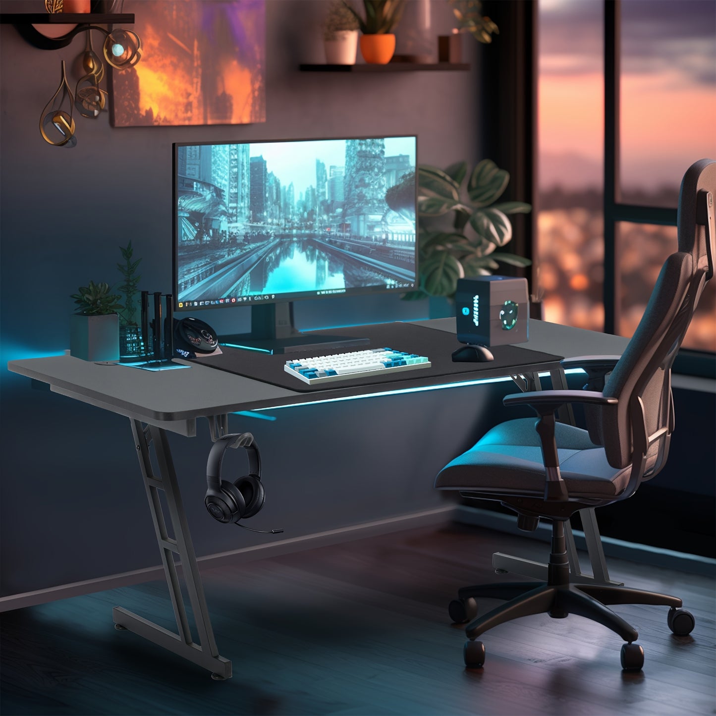 Ergonomic Height‑Adjustable Gaming Desk