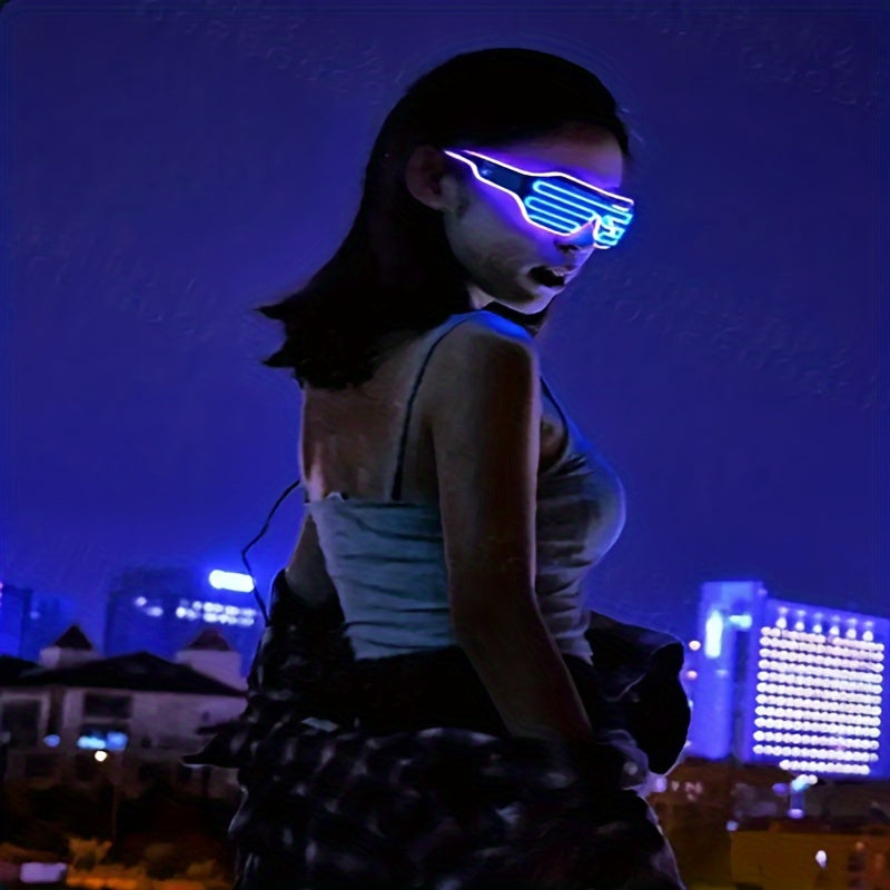 LED Party Glasses - Neon Eyes Glow-in-the-Dark Blinking Effect