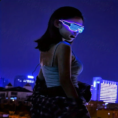LED Party Glasses - Neon Eyes Glow-in-the-Dark Blinking Effect