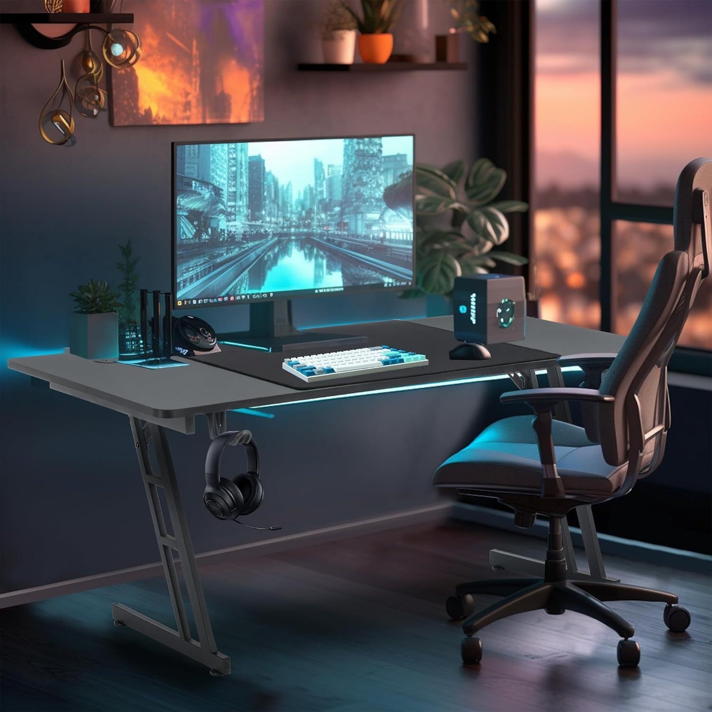 Ergonomic Height‑Adjustable Gaming Desk