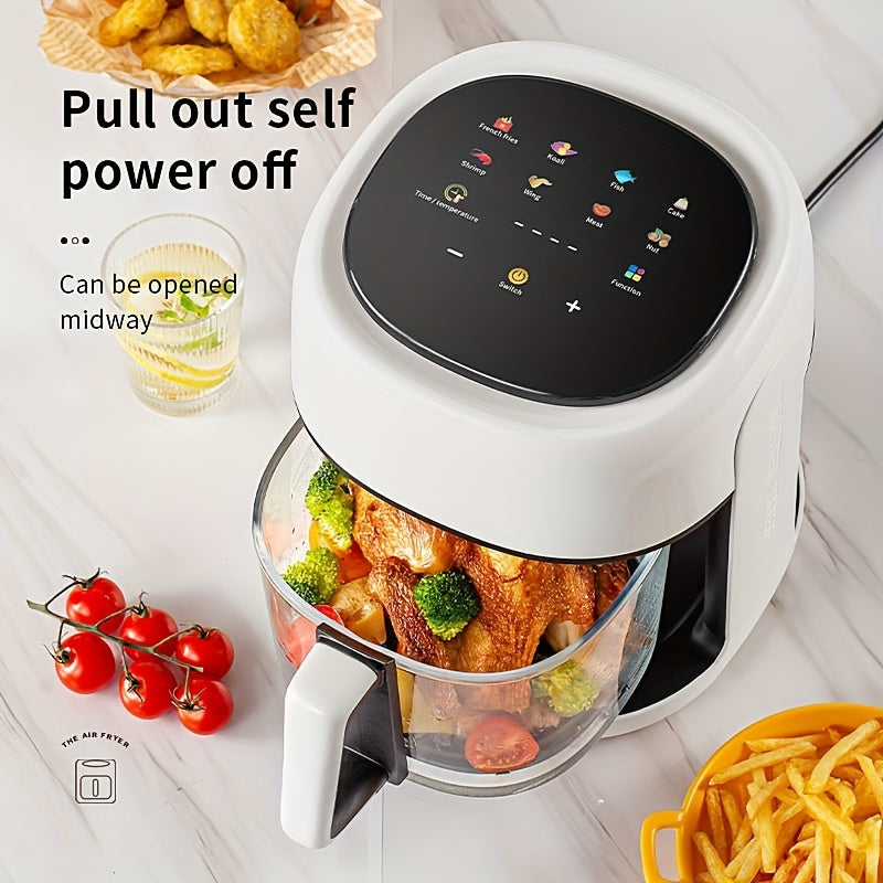 Intelligent Compact Air Fryer 4.5L - Glass 360° Window