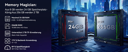 TABWEE T60 Pro Tablet 13.4" Android 15 - 24GB RAM 256GB Gaming