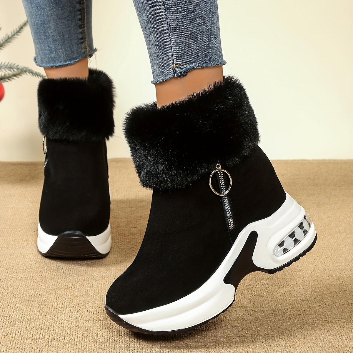 Women's Autumn/Winter Fuzzy Boots