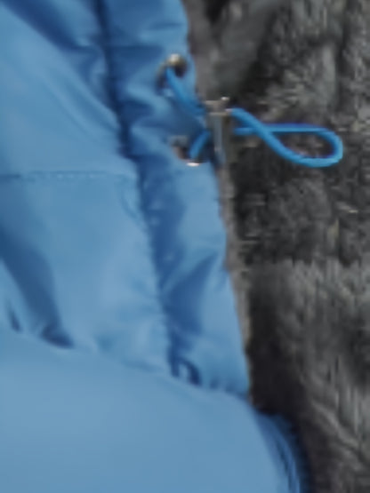 Plus Size Hooded Mid-Length Thick Warm Coat - Anti-Cold Zipper