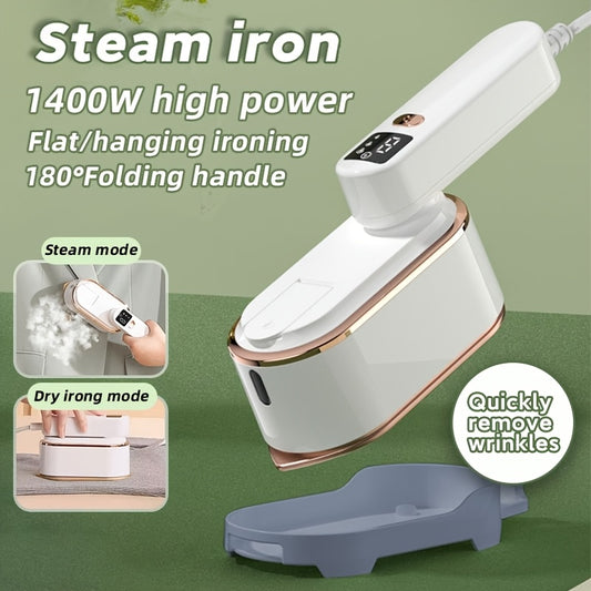 Handheld Steamer with Iron - 3-Speed 180° Rotatable 2-in-1