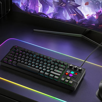 MRSVI 78-Key Mechanical Gaming Keyboard - 6 LCD Programmable Keys RGB