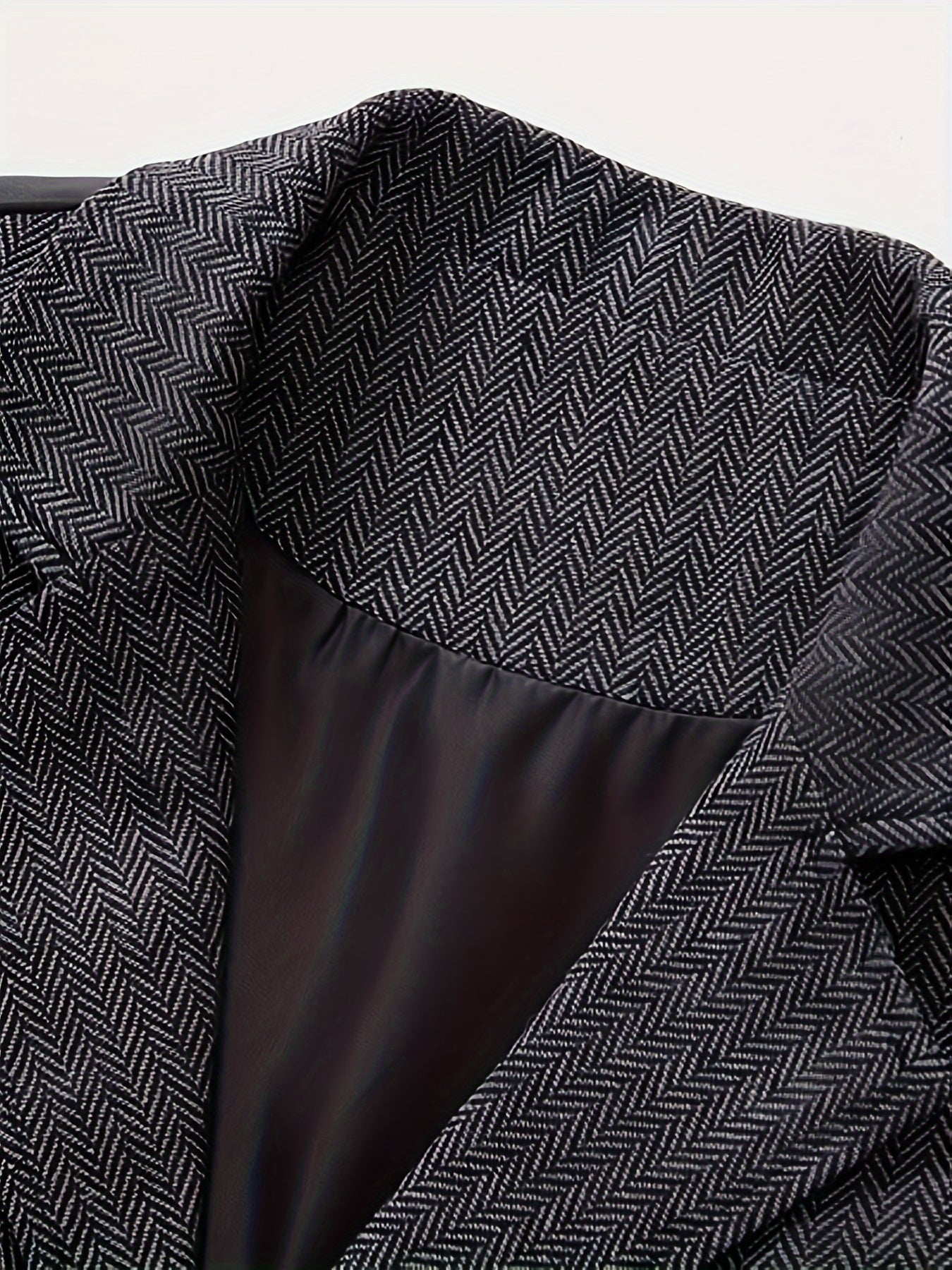 Men's Herringbone Tweed Vest - Single-Breasted Chain Detail Brown