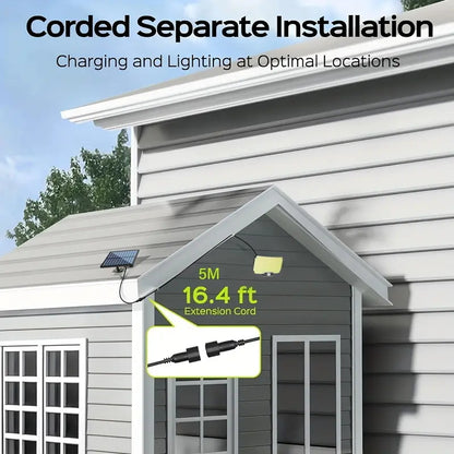 MACROCOSM 4pcs Smart Solar Wall Lights - 234 LED Motion Sensor Remote