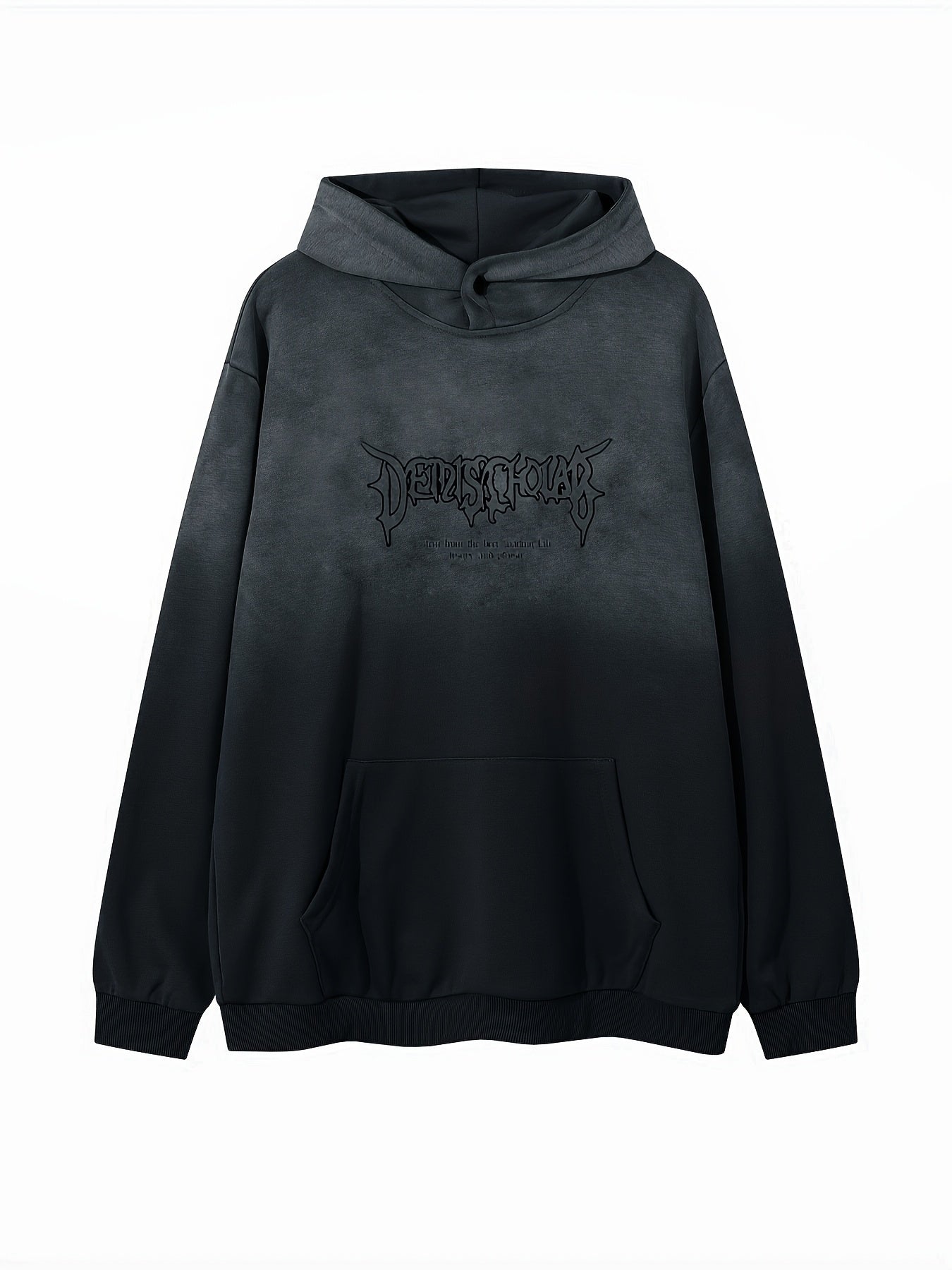 Men's Oversized Hoodie - Black & Gray