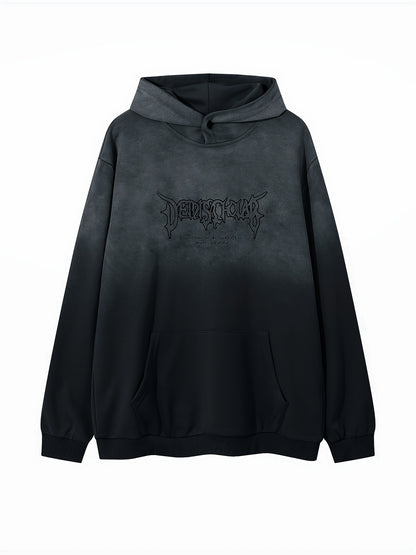 Men's Oversized Hoodie - Black & Gray
