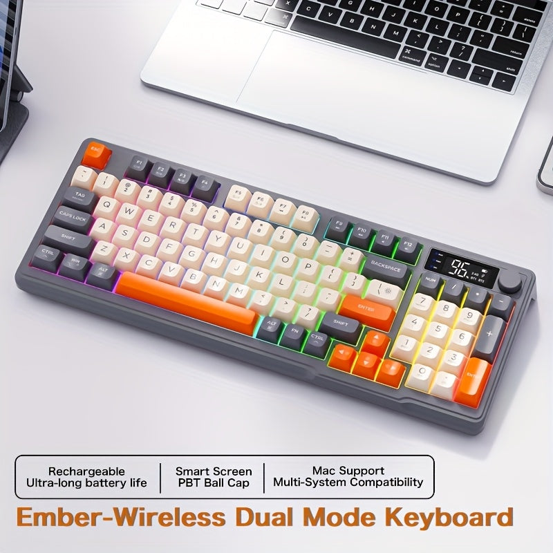 M96 Wireless Keyboard - Dual Mode 5.0/2.4G with RGB Backlit
