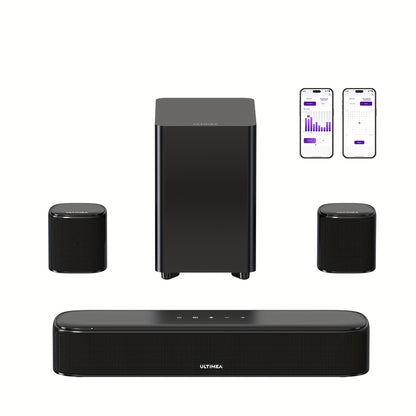 ULTIMEA 7.1ch Surround Sound Bar - 330W 4 Speakers TV System