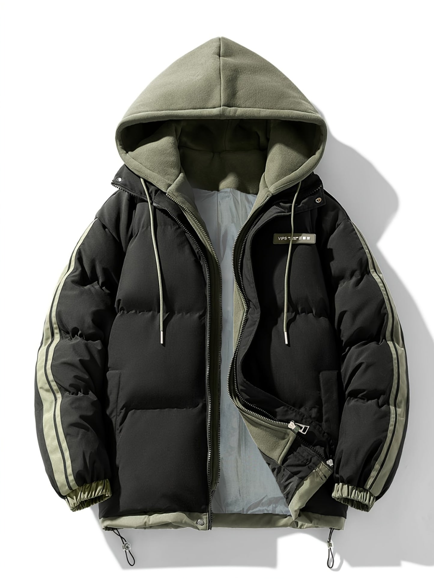 Plus Size Women's Skiing Coat - Warm Thick Hooded Two-Piece