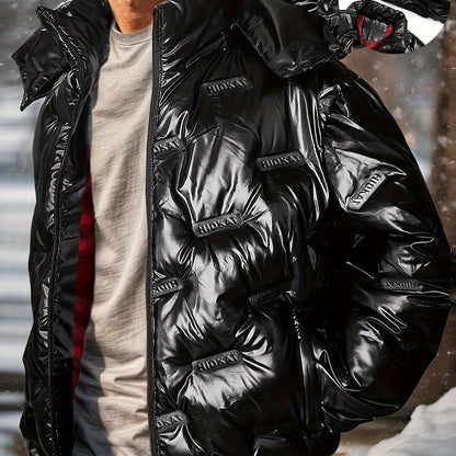 Men's Winter Puffer Jacket - Full-Zip Warm Coat Regular Fit