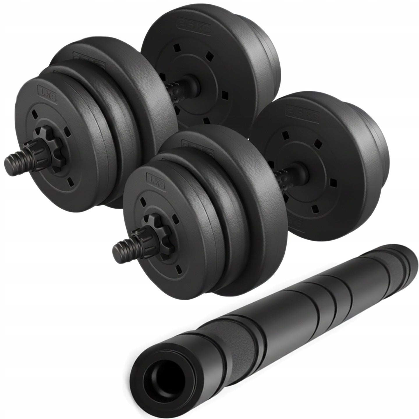 Adjustable Dumbbell Set with Barbell - 20kg/40kg