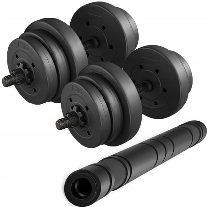 Adjustable Dumbbell Set with Barbell - 20kg/40kg