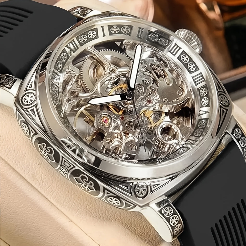 Retro Hollow Tourbillon Mechanical Watch