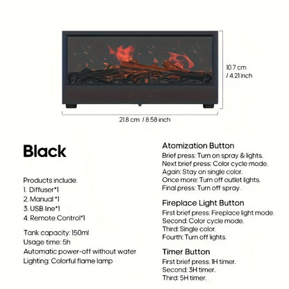 Realistic 3D Flame Effect Diffuser