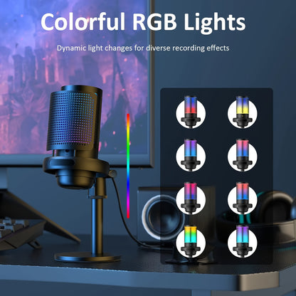 Condenser Microphone - RGB Lighting for PC/PS4/PS5/Mac
