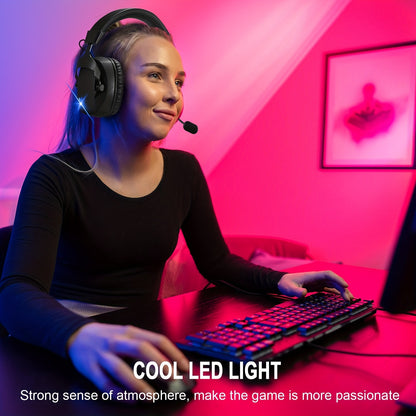 Wireless Gaming Headset - 3 Modes with 48Hr Battery & Surround Sound